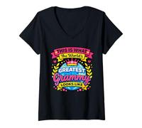 Women's World's Cutest and Greatest Grammy Best Ever V-Neck T-Shirt