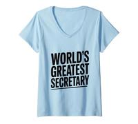 Women's World's Greatest Secretary V-Neck T-Shirt