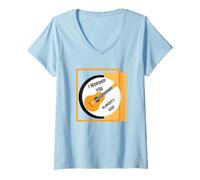 Womens Worship song and a Guitar I WORSHIP YOU ALMIGHTY GOD. V-Neck T-Shirt