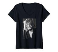 Womens Worzel Gummidge Actor Jon Pertwee 1981 V-Neck T-Shirt