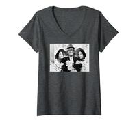 Womens Worzel Gummidge Jon Pertwee with Aunty Sallys 1981 V-Neck T-Shirt