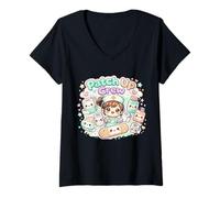 Women's Wound Care Nurse Patch Up Crew Cute Kawaii WOCN Nursing V-Neck T-Shirt