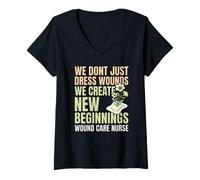Women's Wound Care Nurse V-Neck T-Shirt
