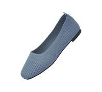 Women's Woven Breathable Soft Shoes Go Walking Slip Shoes Slip in Sneakers Arch Support Heel Slippers Women (Blue, 4.5)