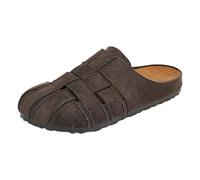 Women's Woven Closed Toe Cork Mules Caged Fisherman Slides - Slip On Suede Clogs Arch Support Summer Sandals Non Slip Casual Shoes for Walking Shopping Indoor Outdoor Daily Wear