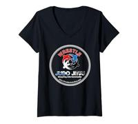 Women's Wrestle Judo Jitsu. All Grappling, All The Time. V-Neck T-Shirt