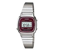 Womens Wristwatch CASIO LA-670W-4 Steel Chrono Classic Digital Red