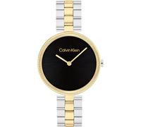 Womens Wristwatch CK CALVIN KLEIN GLEAM 25100012 Stainless Steel Golden Black