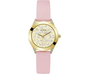 Womens Wristwatch GUESS PEARL GW0381L2 Silicone Rose Golden Swarovski