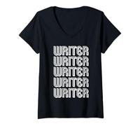 Womens Writer V-Neck T-Shirt