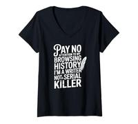 Women's Writing Pay No Attention to My Browsing History V-Neck T-Shirt
