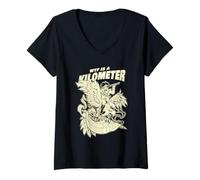 Women's WTF is A Kilometer American Patriot Eagle V-Neck T-Shirt