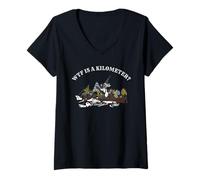 Womens WTF is a Kilometer George Washington Crossing the Delaware V-Neck T-Shirt