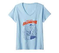 Women's WTF is A Kilometer Patriotic American Eagle V-Neck T-Shirt