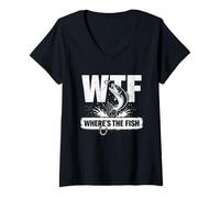 Women's WTF Where's THE Fish V-Neck T-Shirt