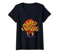Womens Wyld Stallyns Rock Group V-Neck T-Shirt
