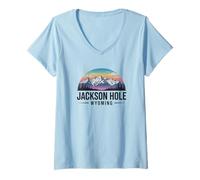 Womens Wyoming Jackson Hole V-Neck T-Shirt