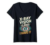 Women's X Ray Vision is Real I Have It Radiology V-Neck T-Shirt