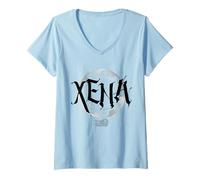 Women's Xena: Warrior Princess Chakram Logo V-Neck T-Shirt