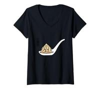 Women's Xiaolongbao Chinese Soup Dumpling Dim Sum Bun V-Neck T-Shirt