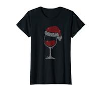 Womens Xmas Red Wine - Fun Love Drinking Ladies Mom Girl T-Shirt
