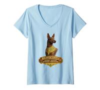 Women's Xoloitzcuintli Ancient Elegant Hairless Dog V-Neck T-Shirt