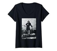 Women's XTC Andy Partridge Oranges & Lemons Era By AJ Barratt V-Neck T-Shirt