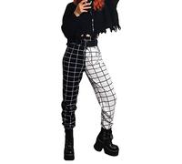Womens Y2k Baggy Cargo Pants 2023 Summer Techwear Pants Parachute Joggers Pants High Waist Plaid Harajuku Grunge Pants, Aa-ae, Medium