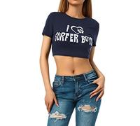Womens Y2K Print Crop Tops Graphic Letter Print Summer Short Sleeve Tee T-Shirts E-Girls Teen Aesthetic Top Streetwear