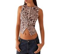 Women's Y2K Ribbed Button Down Vest Summer Sleeveless Solid Color Front Button Up Slim Fit Crop Shirt Basic Vest Aesthetic Tank Tops Going Out Basic Camisole Streetwear (Mixed Color, L)