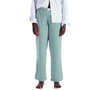 Women's Y2K Striped Linen Palazzo Pants with Elastic Waist - Casual Wide Leg Lounge Pants