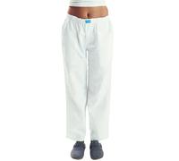 Women's Y2K Striped Linen Pants - Loose Checked Palazzo With Elastic Waist, Wide Leg, Comfortable Drawstring, Casual Lounge Pyjama for Sleeping and Streetwear