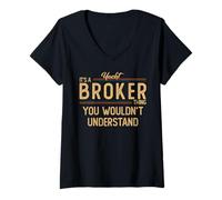 Womens Yacht Broker V-Neck T-Shirt