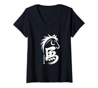 Womens Year of The Horse - Chinese Zodiac New Year 2026 V-Neck T-Shirt