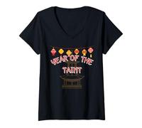 Womens Year of the Taint - Sexy Chinese New Year Gifts V-Neck T-Shirt