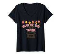 Womens Year of the Twink - Sexy Chinese New Year Gifts V-Neck T-Shirt