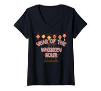 Womens Year of the Whiskey Sour - Funny Chinese New Year Gifts V-Neck T-Shirt