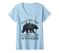 Womens Yellowstone National Park V-Neck T-Shirt
