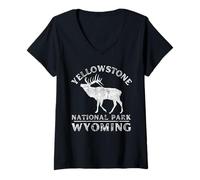 Womens Yellowstone National Park V-Neck T-Shirt