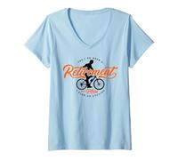 Women's Yes I Do Have A Retirement Plan I Plan On Cycling Retired V-Neck T-Shirt