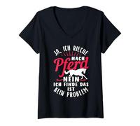 Womens Yes I smell like horse V-Neck T-Shirt
