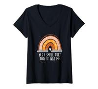 Women's Yes I Smell that Too, it was me Inappropriate Joke V-Neck T-Shirt