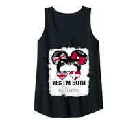 Womens Yes Im Both of Them Britain and Denmark Mix Girl Heritage Tank Top