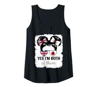 Womens Yes Im Both of Them Britain and Japan Mix Girl Heritage Tank Top