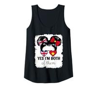 Womens Yes Im Both of Them Britain and Vietnam Mix Girl Heritage Tank Top