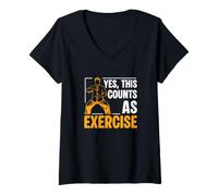 Women's Yes This Counts As Exercise Chi Gong Practice A Qigong Lover V-Neck T-Shirt