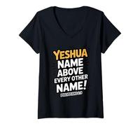 Womens Yeshua Name Above Every Other NAMEPhilippians 2:9 V-Neck T-Shirt