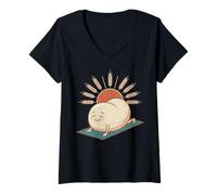 Women's Yoga Dough Cute Bread Baking Sourdough Retro Pun V-Neck T-Shirt