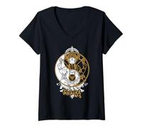Womens Yoga Elephant God Ganesh Ganesha Indian Yin Yang Symbol V-Neck T-Shirt