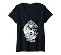 Womens Yoga Elephant God Ganesh Ganesha Indian Yin Yang Symbol V-Neck T-Shirt